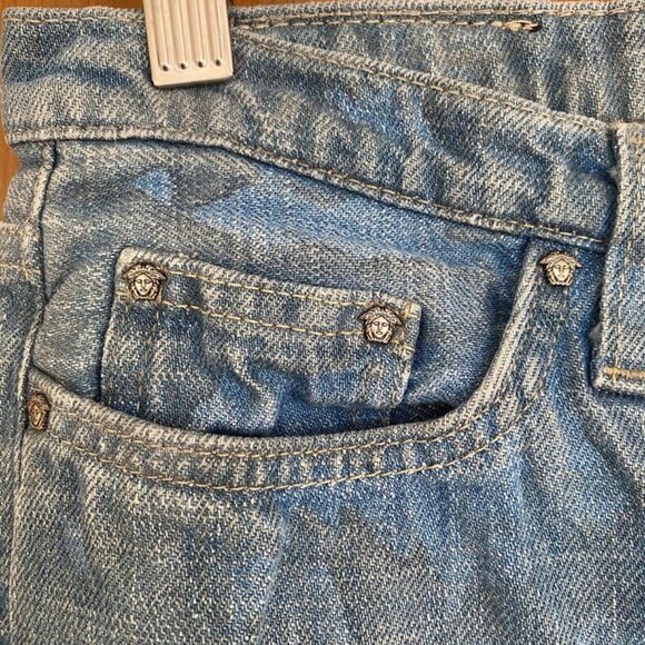 Vintage 90's Versace Cloudy Sky Jeans - Picture 3 of 8